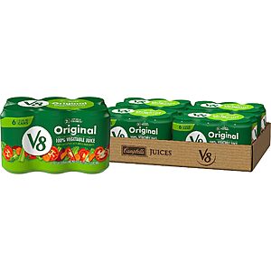 24-Pack 11.5-Oz V8 Original 100% Vegetable Juice (Original) $10.15 + Free Shipping w/ Prime or on $35+