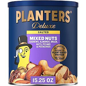 [S&S] $6.28: 15.25-Oz Planters Deluxe Premium Blend Mixed Nuts (Salted)