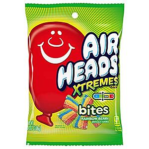 [S&S] $8.55: Airheads Candy Xtremes Bites Sweetly Sour, Rainbow Berry, 3.8 oz (Pack of 12)