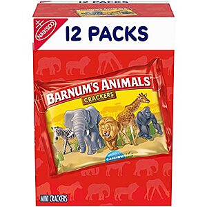 [S&S] $3.89: 12-Ct 1-oz Barnum's Original Animal Crackers Snack Packs