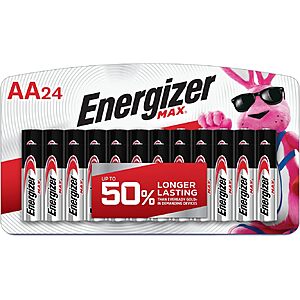 Select Accounts: 24-Count Energizer Max AA Alkaline Batteries $11.30 w/ Subscribe & Save