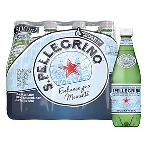 12-Count 16.9-Oz S.Pellegrino Sparkling Natural Mineral Water $9.36 ($0.78 each) w/ S&S + Free Shipping w/ Prime or on $35+