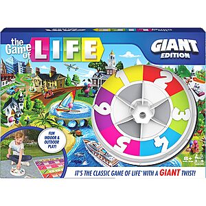 The Game of Life Giant Edition Board Game $7.50 & Sorry! Giant Edition Board Game $11 + Free Shipping w/ Prime or on $35+