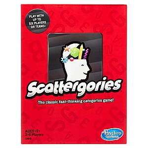 Scattergories The Classic Fast Thinking Categories Board Game $6.92, Taboo The Classic Game Of Unspeakable Fun Card Game $7.31