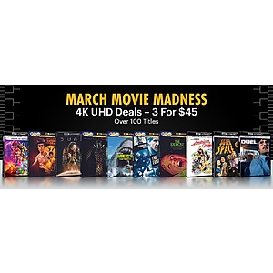 GRUV: Select UHD 4K Movies 3 for $45