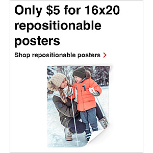 CVS Photo 16x20 repositionable poster $5