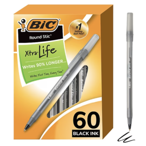 Staples: 40% Off Select Office Supplies, 60ct BIC Round Stic Xtra-Life Ballpoint Pen $3.59 + Free Shipping
