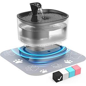 84-Oz Veken Pet Fountain w/ Detachable Water Tank $15