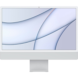iMac 24" with Retina 4.5K display All-In-One Apple M1 8GB Memory 512GB SSD w/Touch ID Silver MGPD3LL/A - $1050