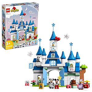 160-Piece LEGO DUPLO Disney 3-In-1 Magical Castle Building Set w/ 5 Figures $60 + Free S&H on $75+