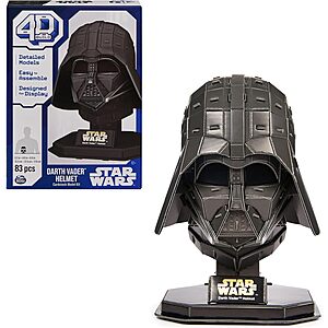 4D Build Star Wars Cardstock Model Kit: 83-Piece Darth Vader $9 & More