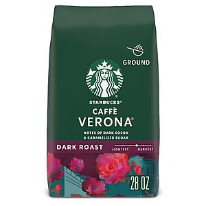 28-Oz Starbucks Ground Dark Roast Coffee (Caffè Verona) $9.97 w/ S&S + Free Shipping w/ Prime or on $35+