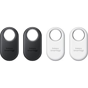 4-Pack Samsung Galaxy SmartTag2 (2 black, 2 white) Bluetooth Trackers - 30% off for $69.99 (normally $99.99)+shipping and tax at Amazon
