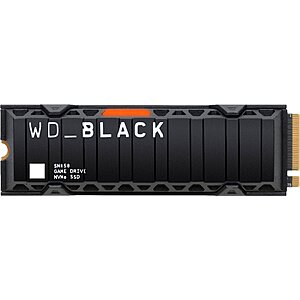 WD - BLACK SN850 1TB Internal SSD PCIe Gen 4 x4 NVMe with Heatsink for PS5 and Desktops @ $109.99