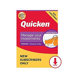 Quicken Premier 2021 - 1 year subscription - $29.09 after code, 9/21 only - Windows/Mac download, new subscribers only - Newegg