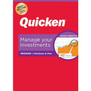 1-Year Quicken Premier Personal Finance (Windows/Mac) $38 + Free shipping