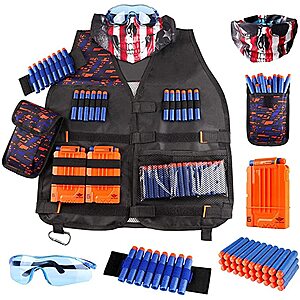Kid's Tactical Vest Kit for Nerf Guns N-Strike Elite Series w/ Refill Darts & Dart Pouch $12 + Free Shipping w/ Prime or Orders $25+