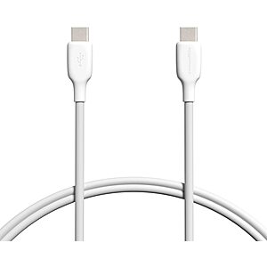 Amazon Basics 60W Fast Charging USB-C to USB-C 2.0 Cable (White): 3' $3.25, 6' $3.60 + Free Shipping w/ Prime or on $25+
