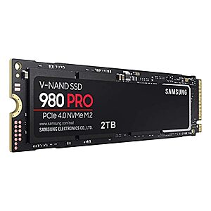 SAMSUNG 980 PRO SSD 2TB PCIe NVMe Gen 4 Gaming M.2 Internal SSD $150