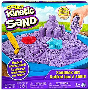 Kinetic Sand, Sandbox Playset with 1lb of Purple and 3 Molds - $5.66 - Amazon