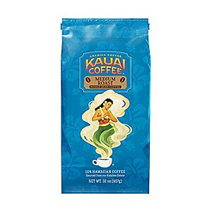 32oz. Kauai Whole Bean Coffee (Koloa Estate Medium Roast) - $14.05 /w S&S + F/S - Amazon