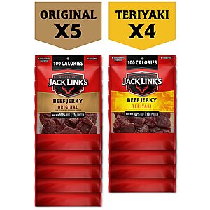 $11.75 /w S&S: 9-Count 1.25-Oz Jack Link's Beef Jerky On-the-Go Snacks Variety Pack