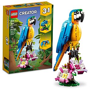 $16.00: LEGO Creator 3 in 1 Exotic Parrot to Frog to Fish 31136