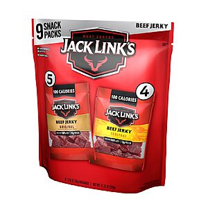 $9.54 /w S&S: 9-Count 1.25-Oz Jack Link's Beef Jerky On-the-Go Snacks Variety Pack