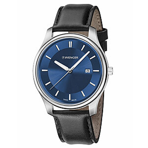 Wenger Swiss Made Men's City Watch, Black Band, Blue Face, Model 01.1441.118 @ MyGiftStop for $32.99 - Free Shipping