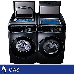 Costco members - Samsung 6.0CuFt FlexWash Washer and 7.5CuFt GAS FlexDry Dryer with Multi-Steam Technology Laundry Package - $2399