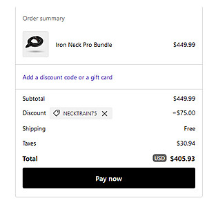 Iron Neck Pro Bundle 40% off, plus -$75 code $374.99