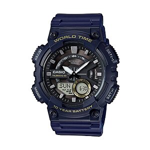 Casio Men's Heavy Duty Blue Analog - Digital Combo Watch Model: AEQ110W-2AV $25.77