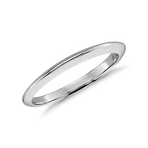 Blue Nile Select Wedding Rings: Knife Edge Wedding Band $275, Curved Pave Diamond Wedding Ring $475 & More + Free S/H