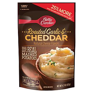 7-Count 4.7-Oz Betty Crocker Mashed Potatoes (Roasted Garlic & Cheddar) $5.25 w/ S&S + Free Shipping w/ Prime or $25+