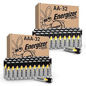 64-Count Energizer Alkaline Batteries (32-Count AA & 32-Count AAA) $27.25 + Free Shipping