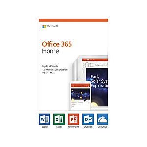 Microsoft Office 365 Home (6 users/1 yr) PC/Mac Key Card AC $50 and FS @ Newegg
