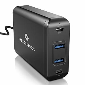 ZeroLemon 4-Ports USB C Charger with 60W and 18W PD Power Delivery, Compatible with MacBook Pro, Nintendo Switch, iPhone, iPad Pro, USB-C Laptops, Google Chromebooks/Pixel $22.49