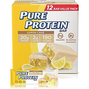 Prime Members: 12-Count Pure Protein Bars (Lemon Cake) $6.75 + Free Shipping