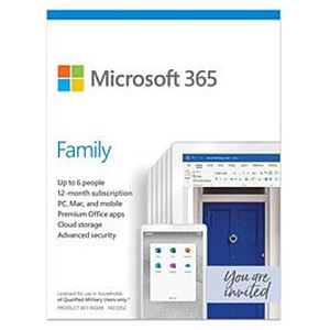 MyNavyExchange - Microsoft Office 365 Family Military Edition 1 Year Subscription for Mac/Windows $37.19