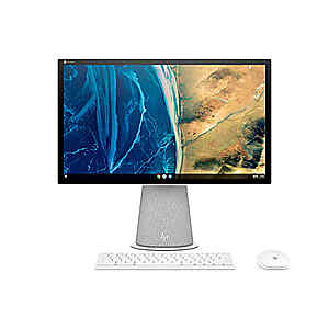 HP Chromebase All-in-One Desktop PC, 21.5" touchscreen, Intel® Pentium® Gold, upgradeable RAM and drive, Chrome OS  extra $100 off Office Depot FS $229.99