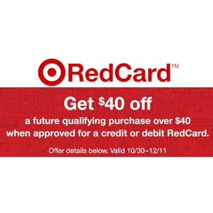 Target RedCard - Signup and get $40 Coupon Online/In-Store