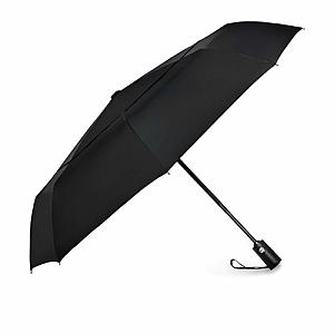 Automatic Windproof Travel Umbrella w/ Double Canopy Construction - Amazon $7.99