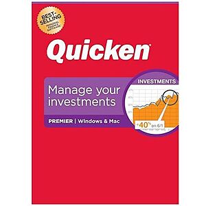 Quicken Premier Personal Finance - 1-Year Subscription (Windows/Mac) $41.99