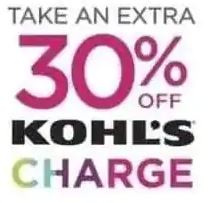Kohl's Cardholders: 30 % off + Free Shipping Coupon Code  July 17 - July 26  Upcoming