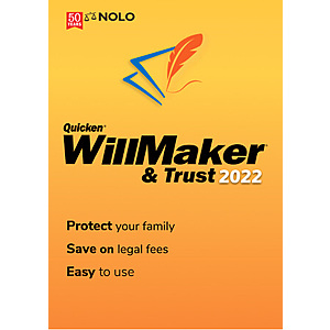 Nolo’s Quicken WillMaker & Trust 2022 [PC/Mac Download] - $53.40