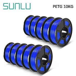 SUNLU 1.75mm 1kg PETG 3D Printer Filaments 10 for $100 + Free Shipping