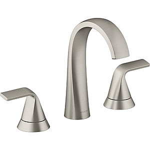 YMMV - KOHLER Cursiva 8 in. Widespread 2-Handle Bathroom Faucet in Vibrant Brushed Nickel-K-R30579-4D-BN - The Home Depot - $76.07