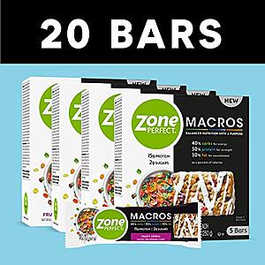 20-Count Zone Perfect Macros Protein Bars (Fruity Cereal) $12.18 w/ S&S + Free Shipping w/ Prime or on $25+