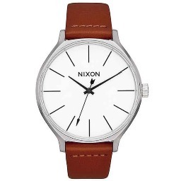Nixon Women's Clique White Dial Leather Strap Quartz Watch $39.99 + Free shipping