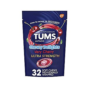 32-Count TUMS Chewy Delights Ultra Strength Antacid Soft Chews 2 for $6 ($3 each) + Free Shipping w/ Prime or $25+